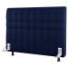 Cabeceira Cama Box Solteiro Dahlia 90cm Com Frame Veludo Azul Marinho - Desk Design