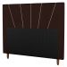 Cabeceira Cama Box Solteiro Dallas 90cm Linho Marrom - Desk Design