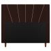 Cabeceira Cama Box Solteiro Dallas 90cm Linho Marrom - Desk Design