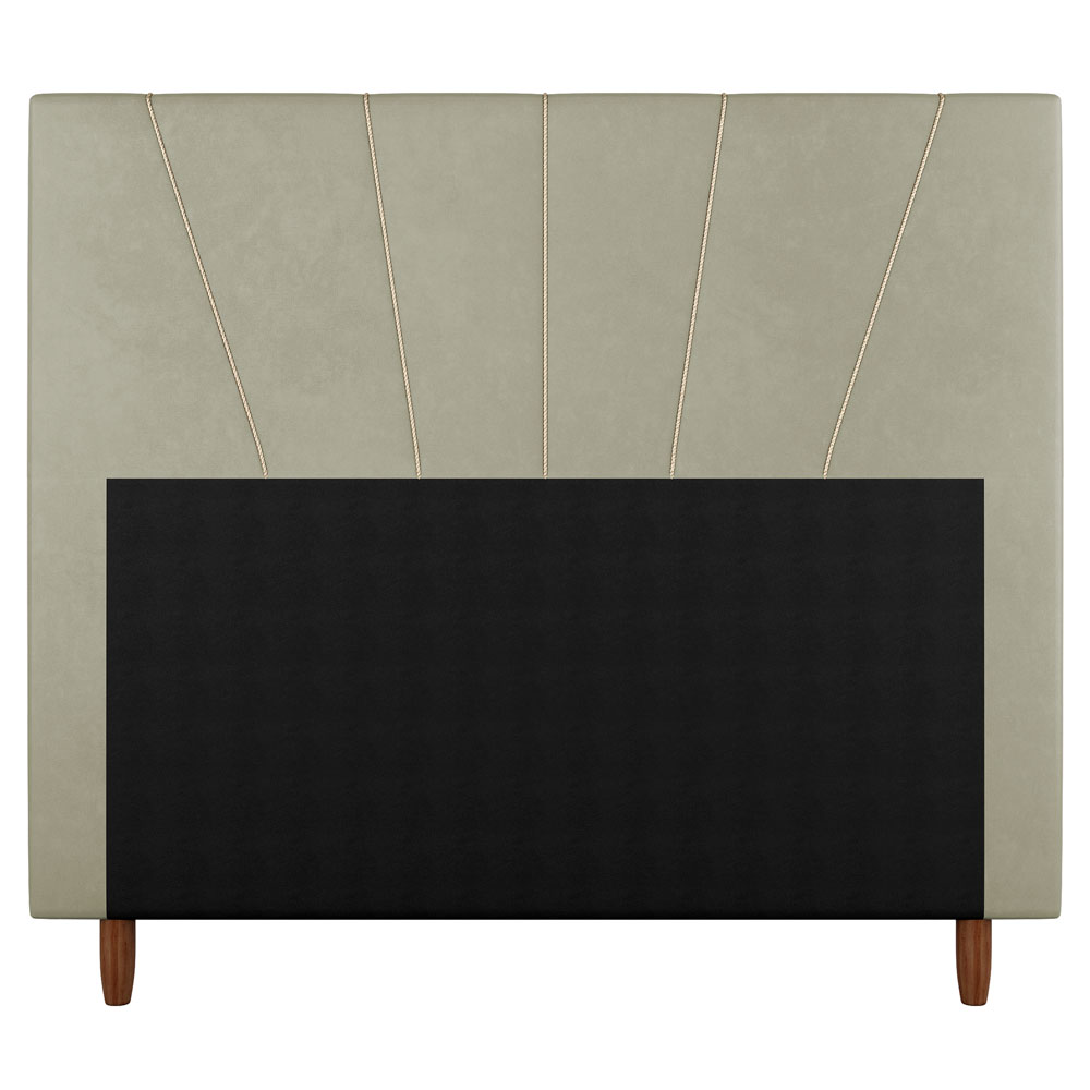 Cabeceira Cama Box Solteiro Dallas 90cm Sintético Bege - Desk Design