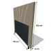 Cabeceira Cama Box Solteiro Dallas 90cm Suede Bege - Desk Design
