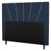 Cabeceira Cama Box Solteiro Dallas 90cm Veludo Azul - Desk Design