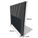 Cabeceira Cama Box Solteiro Dallas 90cm Veludo Cinza - Desk Design