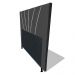 Cabeceira Cama Box Solteiro Dallas 90cm Veludo Cinza - Desk Design