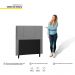 Cabeceira Cama Box Solteiro Donna 90cm Suede Cinza - Desk Design