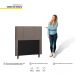 Cabeceira Cama Box Solteiro Donna 90cm Suede Marrom - Desk Design
