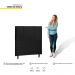 Cabeceira Cama Box Solteiro Donna 90cm Suede Preto - Desk Design