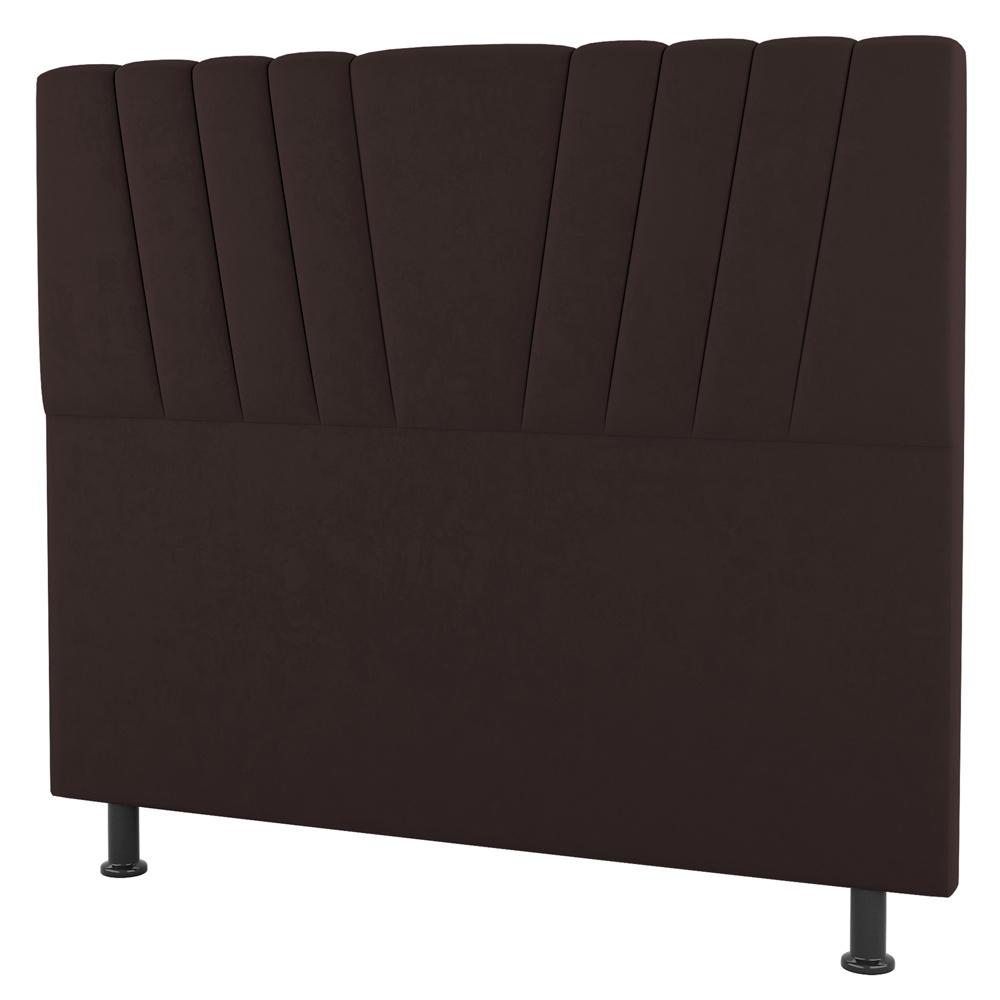 Cabeceira Cama Box Solteiro Dublin 100cm Suede Marrom - Desk Design