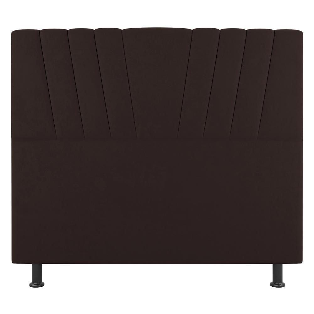 Cabeceira Cama Box Solteiro Dublin 90cm Linho Marrom - Desk Design