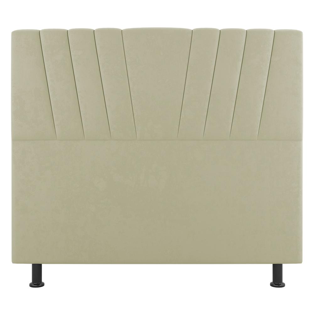 Cabeceira Cama Box Solteiro Dublin 90cm Sintético Bege - Desk Design