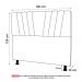 Cabeceira Cama Box Solteiro Dublin 90cm Sintético Branco - Desk Design