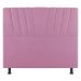 Cabeceira Cama Box Solteiro Dublin 90cm Suede Rosa - Desk Design