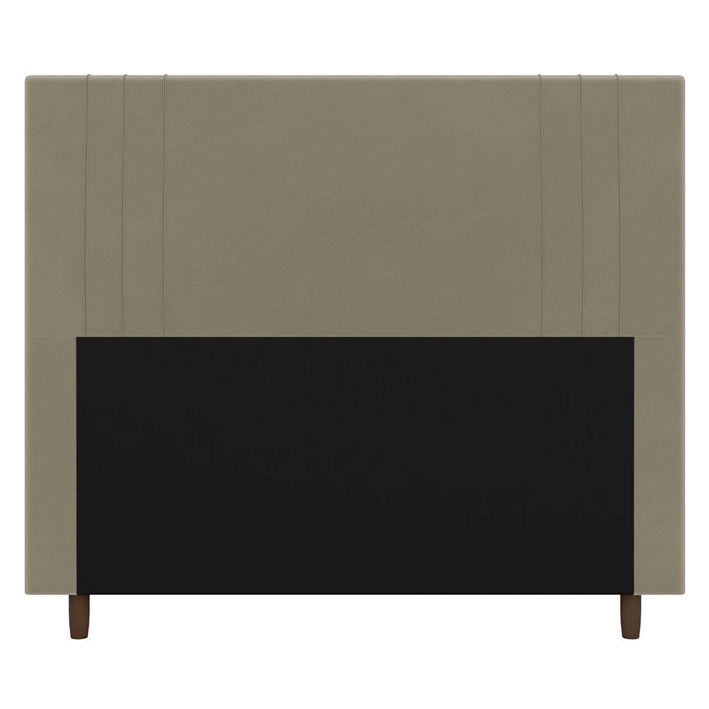 Cabeceira Cama Box Solteiro Ferrara 90cm Suede Bege - Desk Design