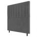 Cabeceira Cama Box Solteiro Itália 90cm Suede Cinza - Desk Design