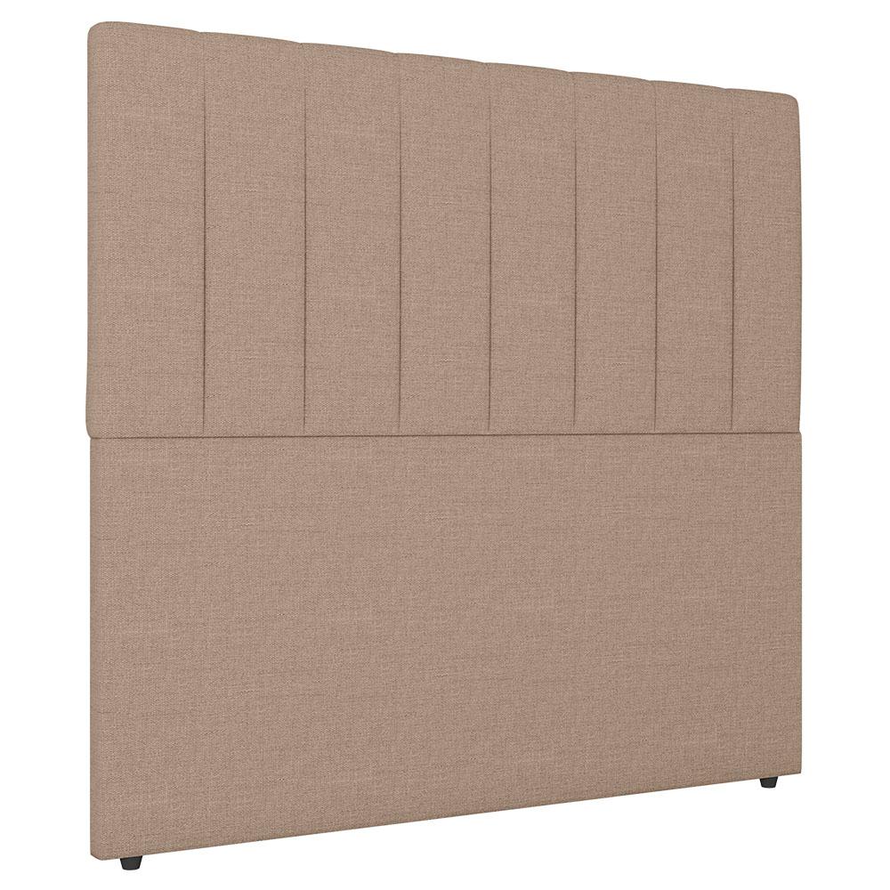 Cabeceira Cama Box Solteiro Ivana 90cm Linho Bege - Desk Design