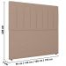 Cabeceira Cama Box Solteiro Ivana 90cm Linho Bege - Desk Design