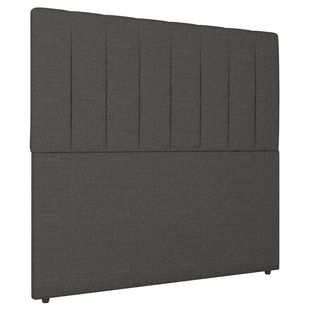 Cabeceira Cama Box Solteiro Ivana 90cm Linho Cinza - Desk Design