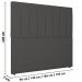 Cabeceira Cama Box Solteiro Ivana 90cm Linho Cinza - Desk Design
