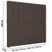 Cabeceira Cama Box Solteiro Ivana 90cm Linho Marrom - Desk Design