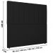 Cabeceira Cama Box Solteiro Ivana 90cm Linho Preto - Desk Design