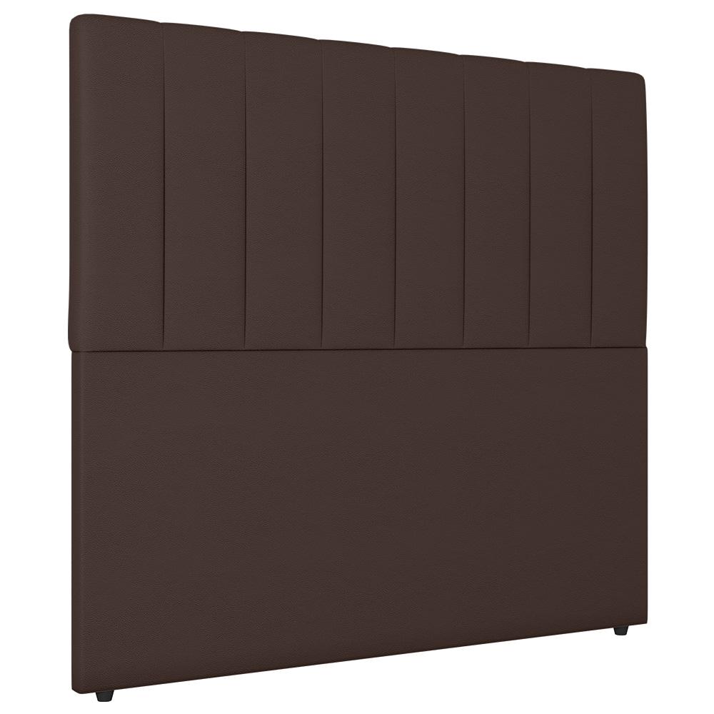 Cabeceira Cama Box Solteiro Ivana 90cm Sintético Marrom - Desk Design