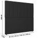 Cabeceira Cama Box Solteiro Ivana 90cm Sintético Preto - Desk Design