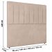 Cabeceira Cama Box Solteiro Ivana 90cm Veludo Bege - Desk Design