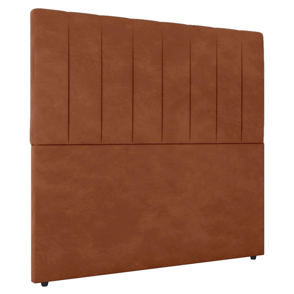 Cabeceira Cama Box Solteiro Ivana 90cm Veludo Laranja - Desk Design