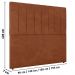Cabeceira Cama Box Solteiro Ivana 90cm Veludo Laranja - Desk Design
