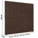 Cabeceira Cama Box Solteiro Ivana 90cm Veludo Marrom - Desk Design