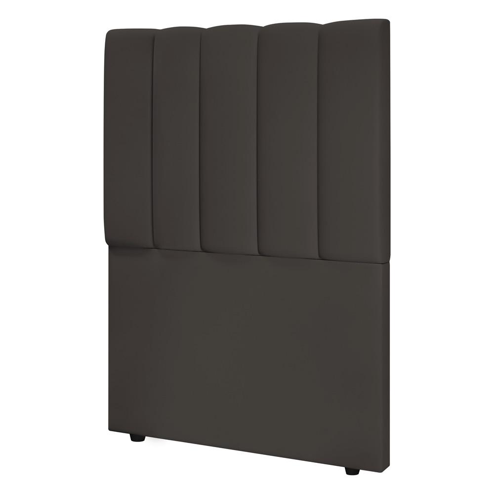 Cabeceira Cama Box Solteiro Kharla 90cm Veludo Marrom - Desk Design