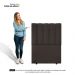 Cabeceira Cama Box Solteiro Kharla 90cm Veludo Marrom - Desk Design