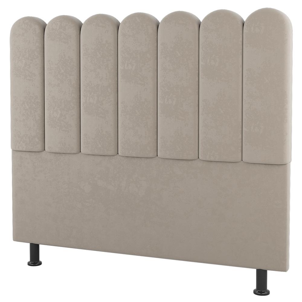 Cabeceira Cama Box Solteiro Lana 100cm Linho Bege - Desk Design