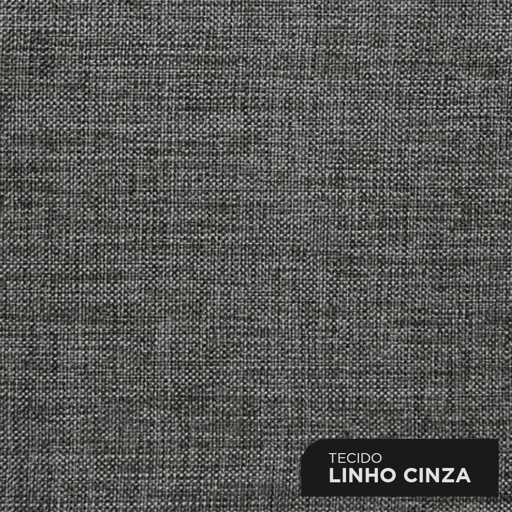 Cabeceira Cama Box Solteiro Lana 100cm Linho Cinza - Desk Design