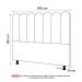 Cabeceira Cama Box Solteiro Lana 100cm Linho Marrom - Desk Design