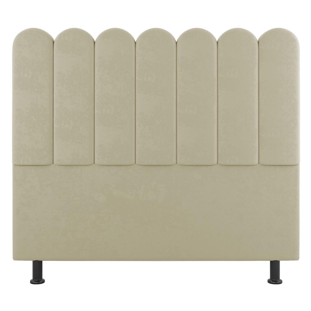 Cabeceira Cama Box Solteiro Lana 100cm Sintético Bege - Desk Design