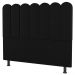 Cabeceira Cama Box Solteiro Lana 90cm Linho Preto - Desk Design