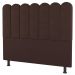 Cabeceira Cama Box Solteiro Lana 90cm Sintético Marrom - Desk Design