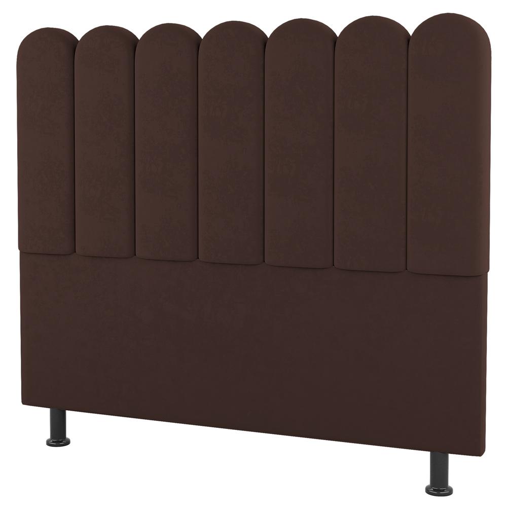 Cabeceira Cama Box Solteiro Lana 90cm Sintético Marrom - Desk Design