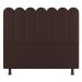 Cabeceira Cama Box Solteiro Lana 90cm Sintético Marrom - Desk Design