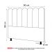 Cabeceira Cama Box Solteiro Lana 90cm Sintético Marrom - Desk Design
