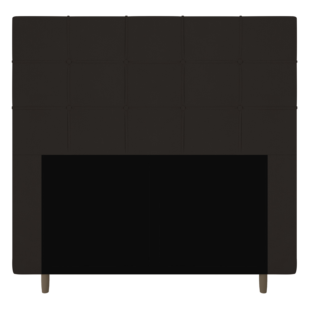 Cabeceira Cama Box Solteiro Leiria 90cm Suede Marrom - Desk Design