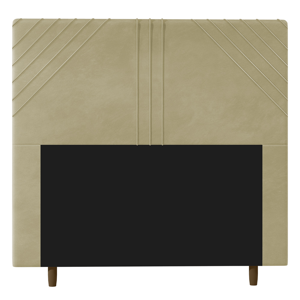 Cabeceira Cama Box Solteiro Lisboa 90cm Corano Bege - Desk Design