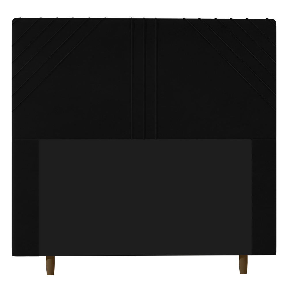 Cabeceira Cama Box Solteiro Lisboa 90cm Corano Preto - Desk Design