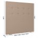 Cabeceira Cama Box Solteiro Luana 90cm Linho Bege - Desk Design