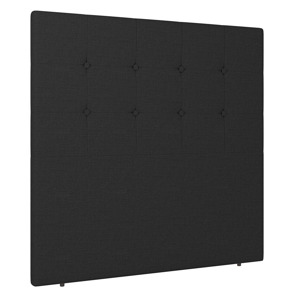 Cabeceira Cama Box Solteiro Luana 90cm Linho Preto - Desk Design