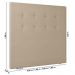 Cabeceira Cama Box Solteiro Luana 90cm Sintético Bege - Desk Design