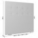 Cabeceira Cama Box Solteiro Luana 90cm Sintético Branco - Desk Design