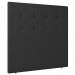 Cabeceira Cama Box Solteiro Luana 90cm Sintético Preto - Desk Design
