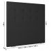 Cabeceira Cama Box Solteiro Luana 90cm Sintético Preto - Desk Design
